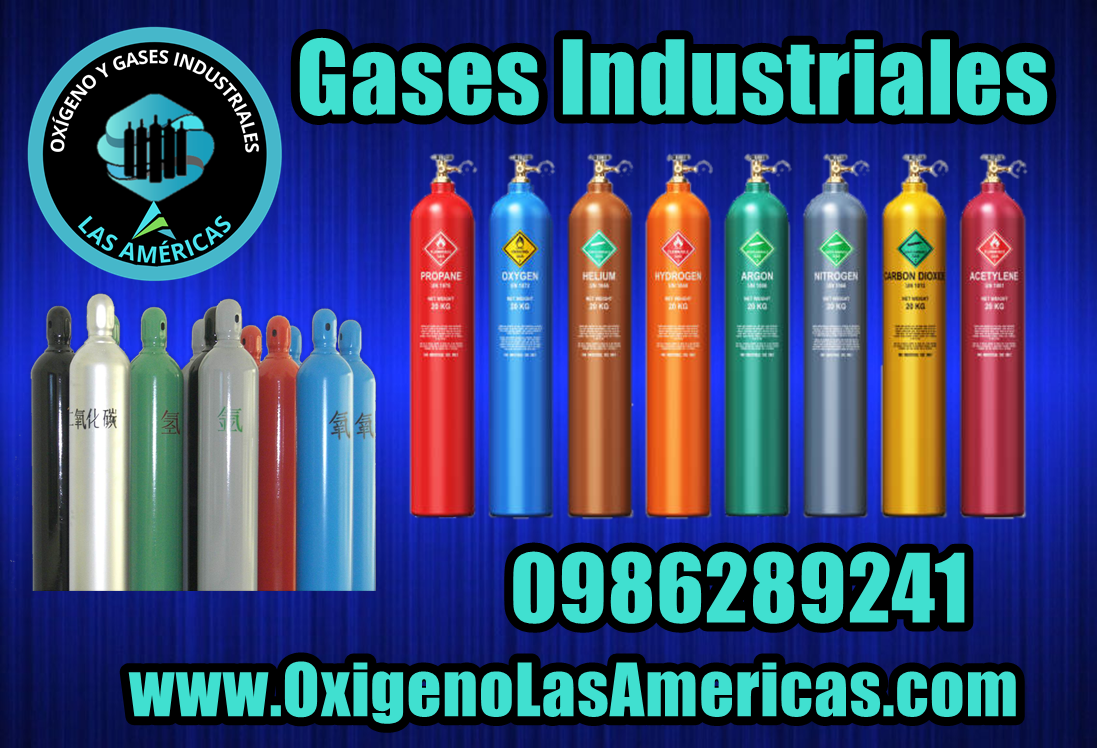 Oxigeno Medicinal Guayaquil. Globos con Helio en Guayaquil. Gases Industriales. Venta, Alquiler y Recarga de Tanques Oxigeno Gases Industriales